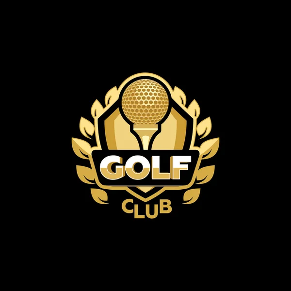 Golf club d'oro — Vettoriale Stock