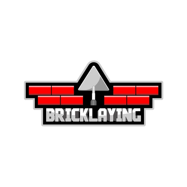 Het logo van het bedrijf door tot vaststelling van baksteen en bouwen — Stockvector