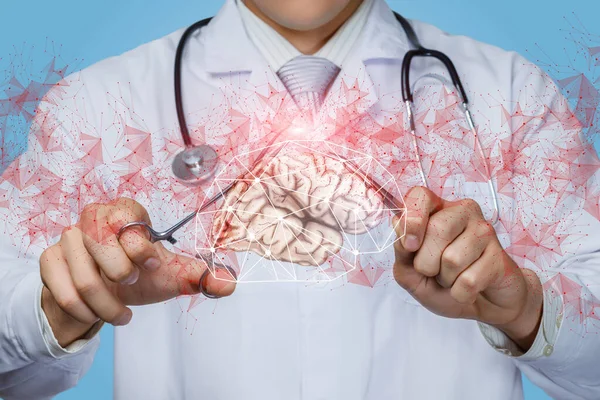 Концепция Хирургического Лечения Головного Мозга Пациента — стоковое фото