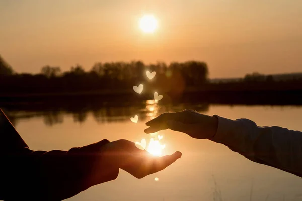 Conceptul Interacțiune Amoroasă Romantică Între Oameni — Fotografie, imagine de stoc