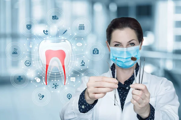 Begrip Tandarts Tandheelkundige Diagnose Behandeling — Stockfoto