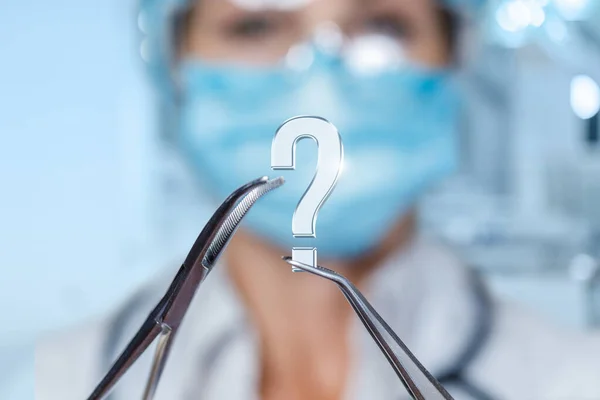 Ameliyatta Çok Sorulan Sorulara Cevap Bulma Kavramı — Stok fotoğraf