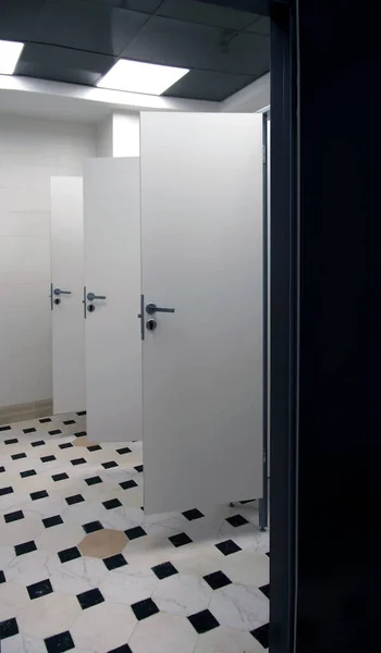 White Doors Handles Toilet — Stock Photo, Image