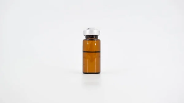 Płyn Szczepionkowy Szklanej Butelce — Zdjęcie stockowe