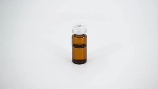 Płyn Szczepionkowy Szklanej Butelce — Zdjęcie stockowe