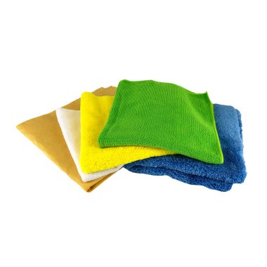 Mikrofiberler ve peçeteler.