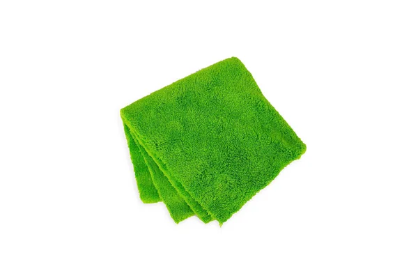 Πράσινη Πετσέτα Μικροϊνών Χνούδι — Φωτογραφία Αρχείου