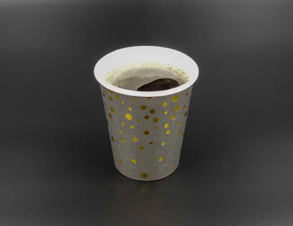 Cerca Taza Café Para Llevar Aislado Fondo — Foto de Stock