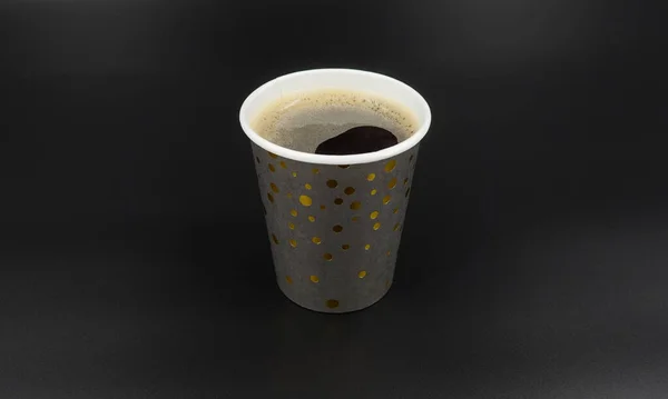 Close Take Out Coffee Cup Isolated Background — Stock Photo, Image