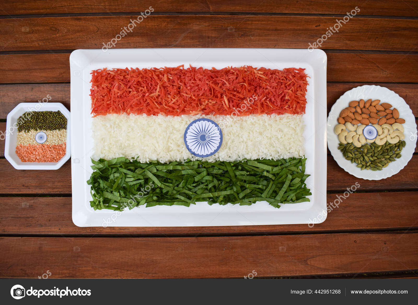 Le Riz Indien Tricolore Ou Tiranga Pour La République Et La