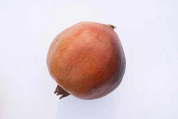 Granatapfelfrucht Isoliert Weißem Hintergrund Anar Frisches Obst — Stockfoto