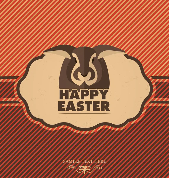 Easter bunny powitanie karta — Wektor stockowy