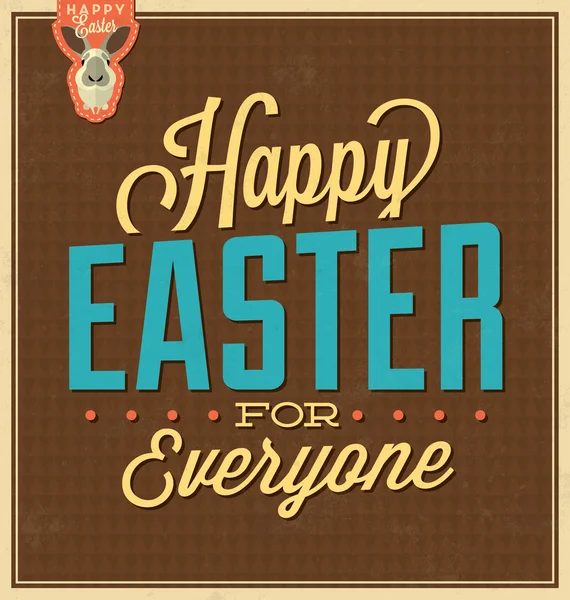 Typographic Easter Poster — Stock Vector