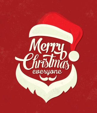 Christmas Typographic Background clipart
