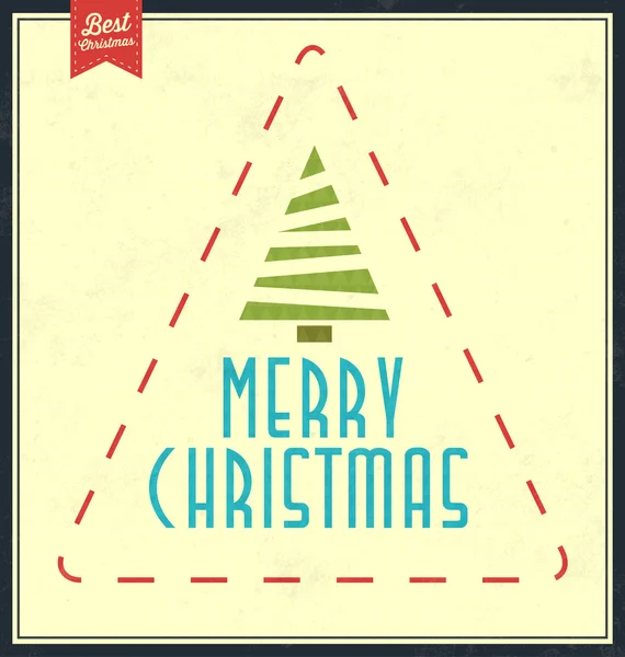 Vintage Christmas Typographic Background — Stock Vector
