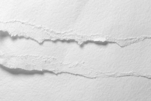Beyaz yumuşak gölgeli yırtık kağıt — Stok fotoğraf