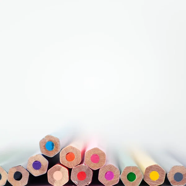 Coloring pencils with copy space — Stock Photo, Image