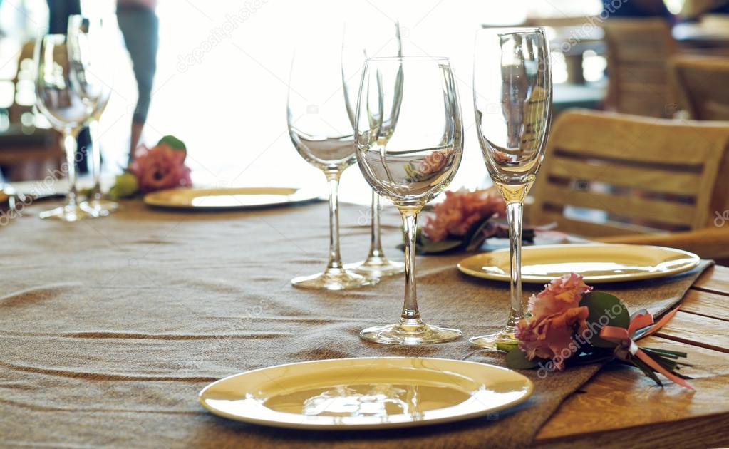 beautifully decorated table in the restaurant