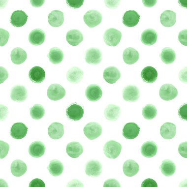 Seamless yeşil suluboya modeli el boyalı