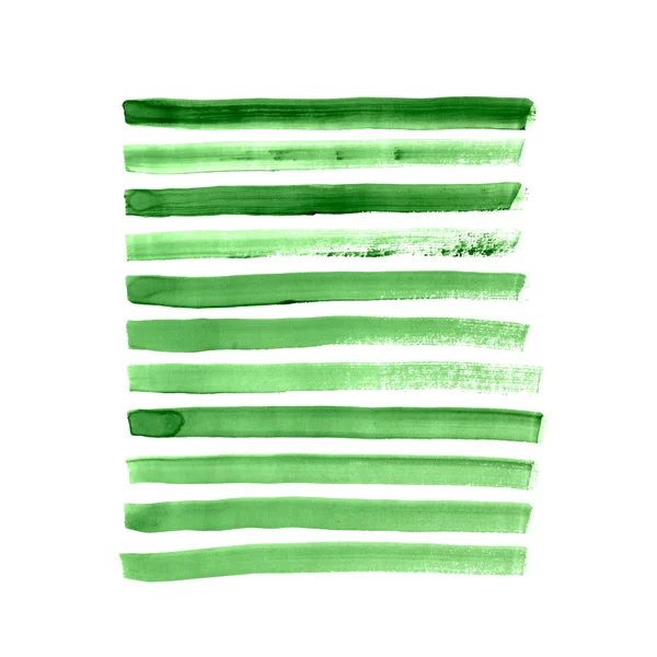 Colección de pinceladas verdes — Foto de Stock