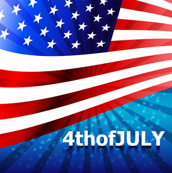Insigne de fête de l'indépendance américaine le 4 juillet. Vecteur — Image vectorielle