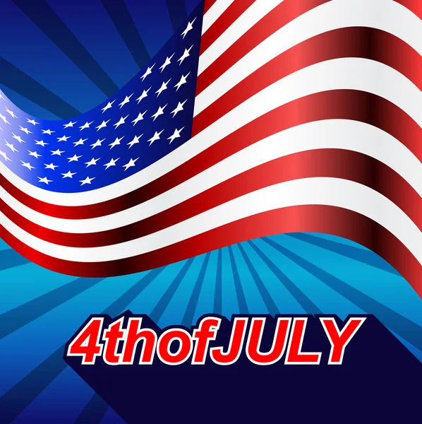 Insigne de fête de l'indépendance américaine le 4 juillet. Vecteur — Image vectorielle