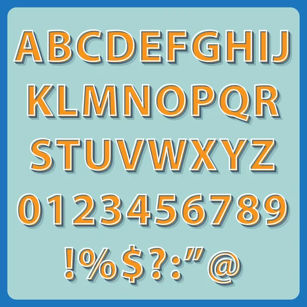 Retro Metin stili alfabe koleksiyonu kümesi. — Stok Vektör