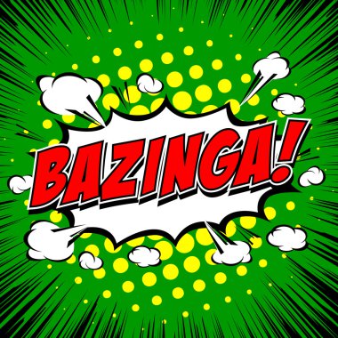 Bazinga! Comic Speech Bubble, Cartoon. clipart