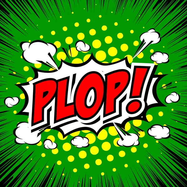 Plop! Komik ifade vektör metin