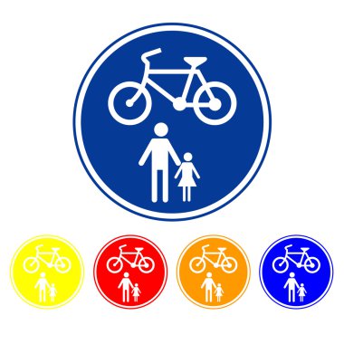 Sadece yayalar ve bisikletler işareti izin.