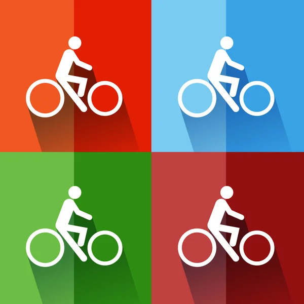 Teken de fietsen. Illustrator EPS-10 — Stockvector