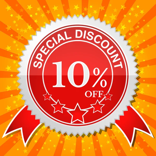 Special Discount 10% Off — Stock Vector