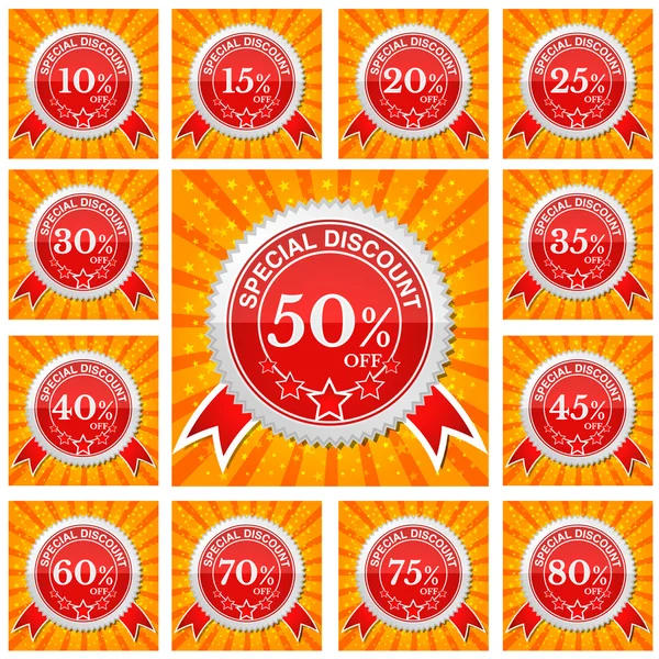 Special Discount 10% to 80% Off — Stock Vector