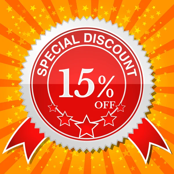 Special Discount 15% Off — Stock Vector