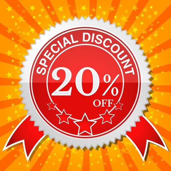 Special Discount 20% Off — Stock Vector