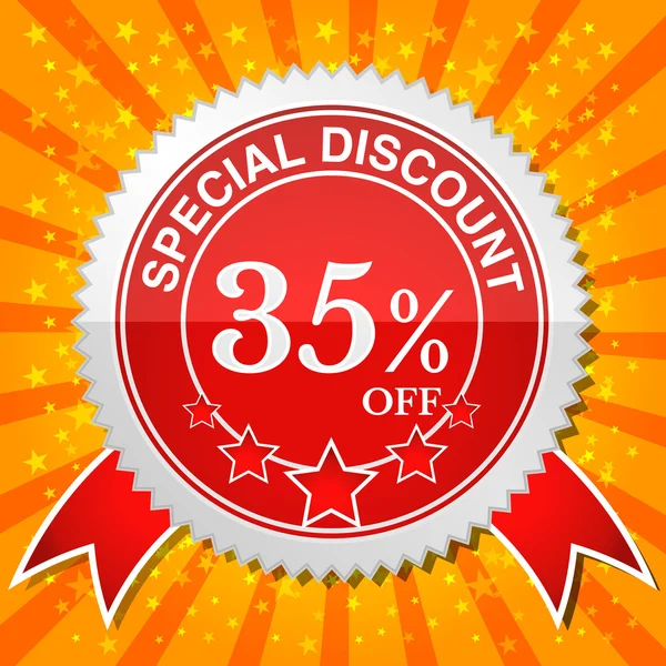 Special Discount 35% Off — Stock Vector