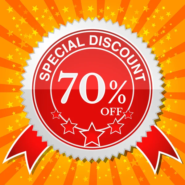 Special Discount 70% Off — Stock Vector