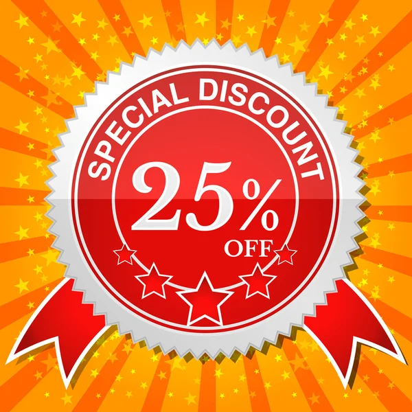 Special Discount 25% Off — Stock Vector