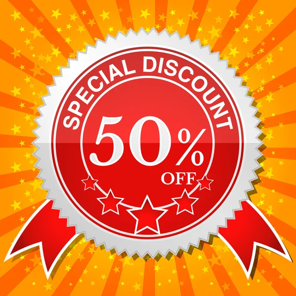 Special Discount 50% Off — Stock Vector