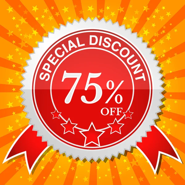 Special Discount 75% Off — Stock Vector