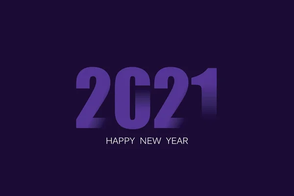2021 Feliz Año Nuevo Sobre Fondo Violeta — Archivo Imágenes Vectoriales