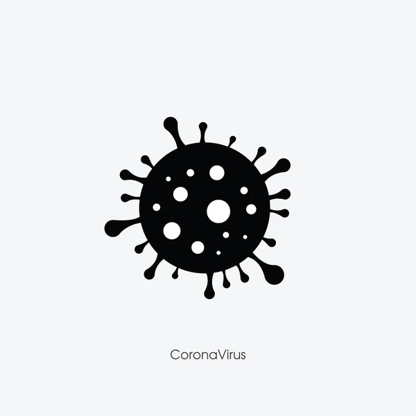 Ikona Bakterii Coronavirus 2019 Ncov Covid 2019 Covid Novel Coronavirus — Wektor stockowy