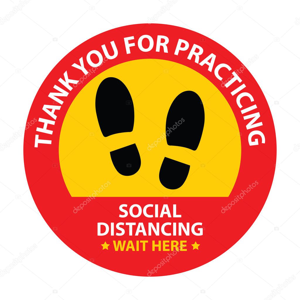 social distancing, maintain social distancing COVID-19 ( stop Coronavirus) preventive measure safety sign vector isolated. Illustrator