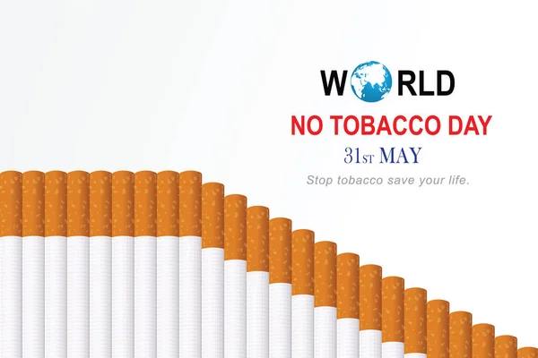 Sluta Röka Världsdagen Mot Tobak Illustration Vektor Eps — Stock vektor
