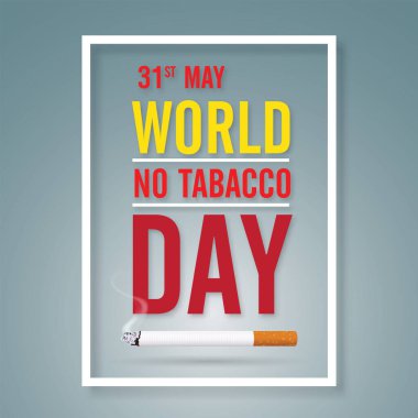 31 Mayıs Dünya Tütün Yok Günü. Sigara içme günü farkındalığı yok. Sigara zehirlenmesi. Vektör. Görüntü