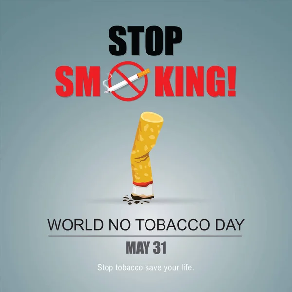 Σταματήστε Κάπνισμα Μαΐου Παγκόσμια Ημέρα Κατά Του Καπνίσματος Δεν Ημέρα — Διανυσματικό Αρχείο