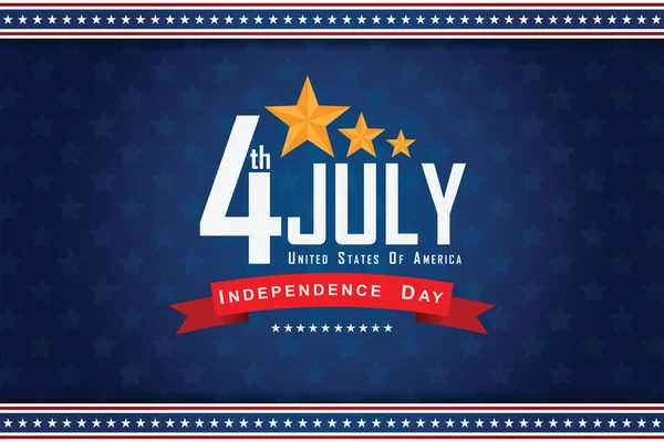 Ιουλίου Banner Εικονογράφηση Διάνυσμα Ημέρα Ανεξαρτησίας Σημαία Των Ηπα Ιουλίου — Διανυσματικό Αρχείο