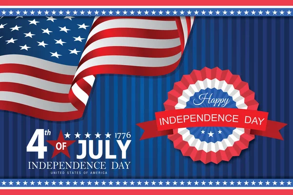 Dia Independência Julho Ilustração Vetorial —  Vetores de Stock