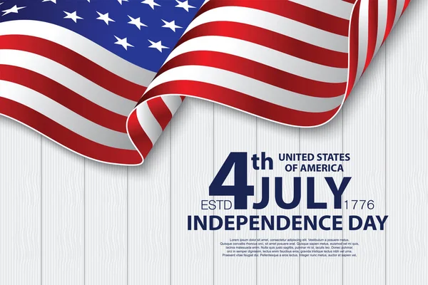 День Независимости Сша Американские Воздушные Шары Флаг Декорации Июля Праздник — стоковый вектор