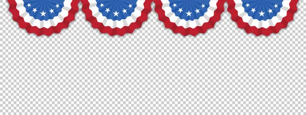 Τέσσερις Αμερικανική Σημαία Απομονώνονται Διαφανές Φόντο Χώρο Για Κείμενό Σας — Διανυσματικό Αρχείο